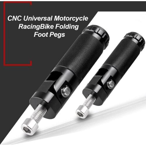 Motorcycle Footpegs CNC Aluminum Motor Bike Universal Folding Footrests Foot Pegs Premium Rear Foot Pedals Frepose Pieds Moto