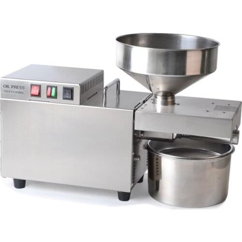 Stainless steel Oil presser 6-10kg/h Commercial&Home Flax seed Oil press machine Cold Hot press Oil machine for peanut Olive