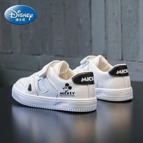 Disney childrens shoes cartoon Mickey boy casual shoes spring and autumn new soft bottom breathable girl white sneakers