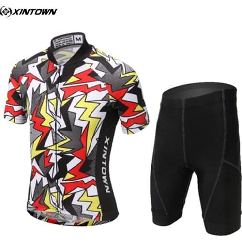 XINTOWN Pro Team Summer Breathable Ropa Ciclismo Cycling Jersey Shorts Sets Kids Sports Outdoor MTB Childrens Short Sleeve Suit