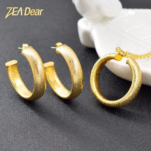 ZEA Dear Jewelry Copper Jewelry Findings Round Jewelry Set For Women Earrings Necklace Pendant For Wedding Hot Selling Jewelry