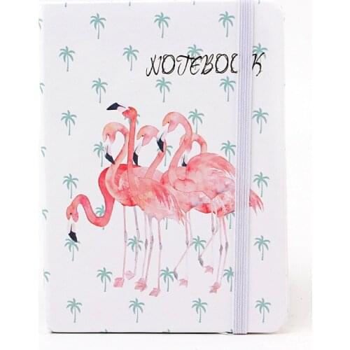 JUGAL Flamingo Hardcover Notebook A5A6 Cute Planner Journal School Study Diary Book School Office Supplies Stationery
