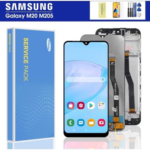 6.3'' Original LCD For SAMSUNG Galaxy M20 2019 SM-M205 M205F LCD Display Touch Screen Digitizer Assembly replacement parts