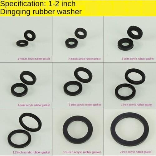 1 / 2 / 3 / 4 / 6 point 1 / 1.2 / 1.5 / 2 inch nitrile rubber gasket seal washer joint flat washer 20Pcs