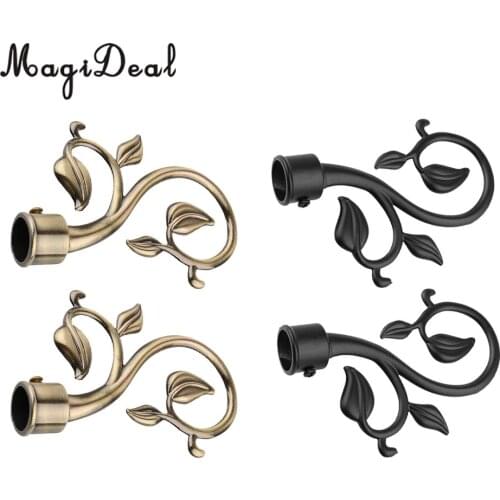 1 Pair Vintage Retro Curtain Pole Ends Drape Pole Finials Inner Dia. 22mm Caps