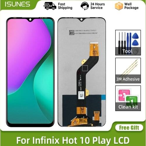 6.82" Original For Infinix Hot 10 Play X688 LCD Display Touch Screen Digitizer Assembly X688C X688B LCD Repair Replacement Parts