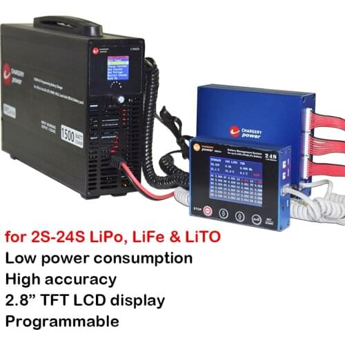 2S-24S Lithium LiPo Lifepo4 LTO BMS Smart 1.2A Balance Display 1500W 24S Charger Li-ion Battery Solution Chargery BMS24T C10325