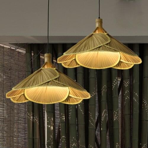 Bamboo Light Fixture Special Lighting, Tea Room Homestay Decoration, Nostalgic Zen Retro Handmade Bamboo Chandelier