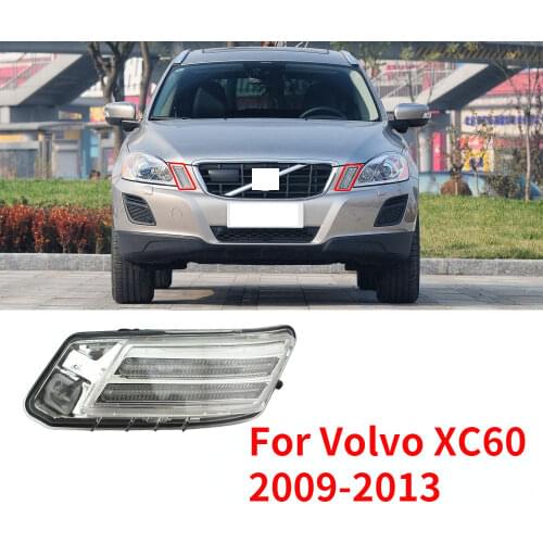 CAPQX 1PCS For Volvo XC60 2009-2013 Front Side Fender Corner Light running light headlight Marker Turn light Signal Fog lamp