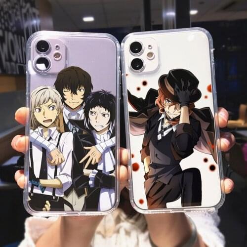 Japan Anime Bungou Stray Dogs Dazai Osamu Phone Cover for IPhone 12 11 Pro Max 8 7 6 Plus XR X XS MAX SE2 Soft Shell Funda Coque