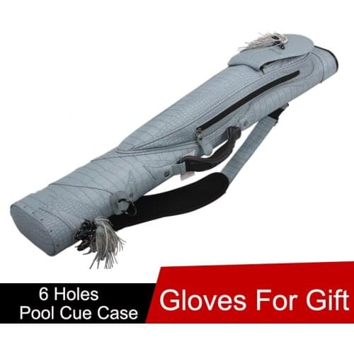 2016 PU Leather Pool Cues Case Billiard Accessories Bag 86cm Length Wathet Blue High Quality Solid Adjustable Shoulder Strap