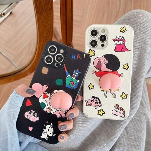 3D Funny Cartoon Shin Peach Ass Phone Case For iPhone 11 Pro Max Mini 12Pro XR 12 XS 8 X 7 Plus 11Pro Reliever Stress Back Cover