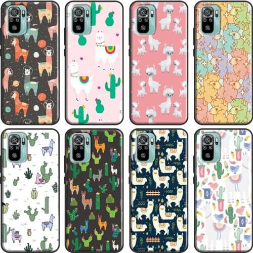 Llama Alpaca pattern For Xiaomi Redmi Note 9 8 Pro 8T 9S 7 6 K40 10 Pro Case For Redmi 9A 8A 7A 9T 9C 9 Coque
