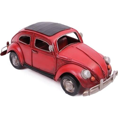 Decorative Metal Red Classic Car - Trinket, Miniature, Gift, Nostalgic, Vintage, Handmade Hand Painted, quality Durable Material