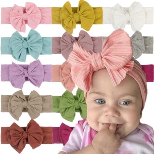 Baby Hair Band Children Super Soft Cotton Newborn Headband Cute Princess Toddler Hair Accessories Baby Turband Bow Headwear