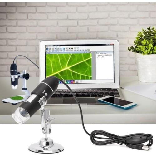 1600X Camera 8LED OTG Endoscope USB Digital Microscope Magnification with Stand