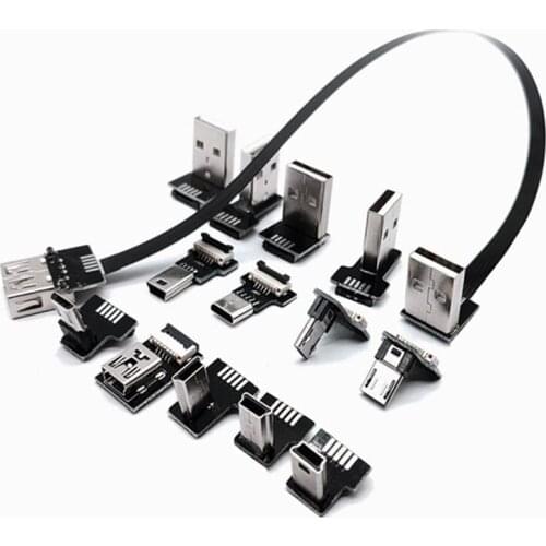 FFC Micro Type-C USB FPV Slim Thin Flat Soft flexible FPC charge AV output OTG Cable for FPV Brushless Handheld Gimbal monitor