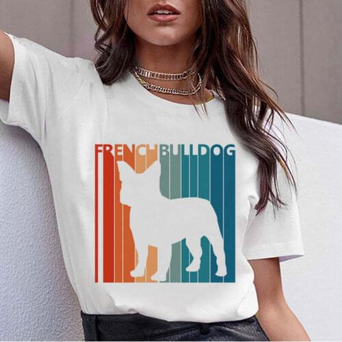 Dachshund Pug Teckel T Shirt Women Funny Cute French Bulldog Frances German Shepherd T-shirt Pit Bull Tshirt Harajuku Top Female