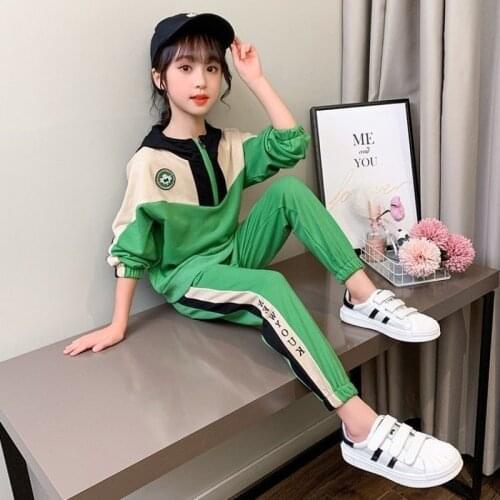 2020 Baby Girls Clothing Set Long Sleeve Children Clothing Sets Autumn Sweatshirts Pant Sport Kids Clothes Suit 7 8 9 10 12 Year