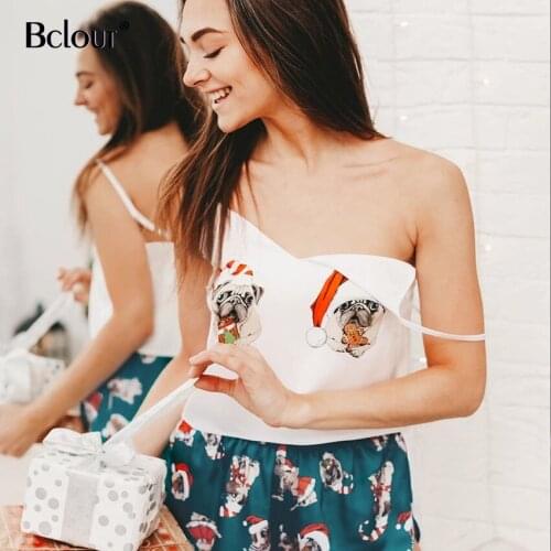 Bclout Shar Pei Dog With Hat Cute Print Women Suit Lovely Home Style Two Piece Set Sexy Spaghetti Strap Cami Top And Shorts