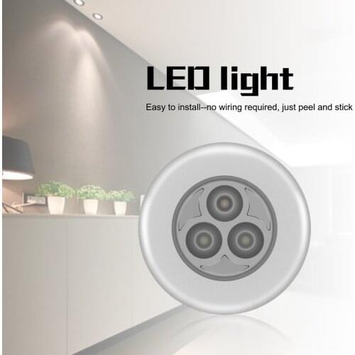 New Batterij Aangedreven Wandlamp Zelfklevende Cordless Stick Tap Kledingkast Slaapkamer Licht Lamp Auto Plafond Night Lights