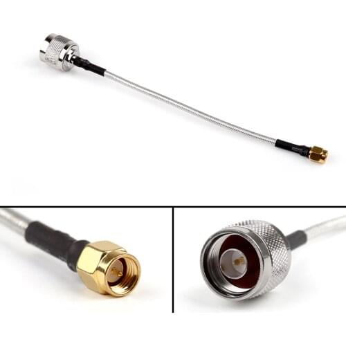 Areyourshop 1Pcs N-Type Male Plug to SMA Male Plug Pigtail Semi-Flexible Cable RG402 15cm