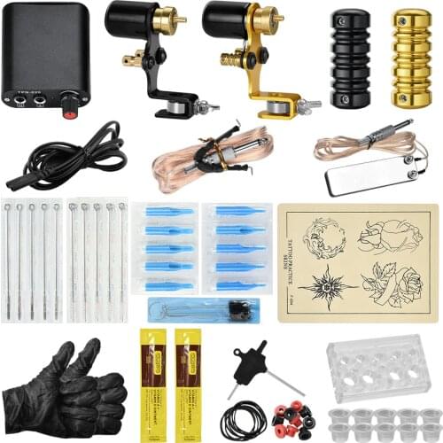 Rotary Tattoo Machine Shader & Liner Assorted Tatoo Motor Gun Kits Supply Permanent Makeup Maquiagem Tool Set For Artists