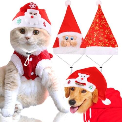 Christmas Dog Costume Cat Puppy Dog Hat Pet Caps Poodle Bichon Pug French Bulldog Corgi Shiba Inu Golden Retriever Dogs Headwear