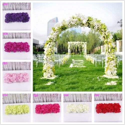 Wedding decorative flower arch artificial hydrangea road led flowers party flower decoration
