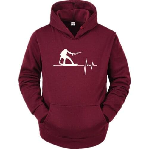 Wakeboard In My Heartbeat Pulse Hoodies Christmas Day High Quality Classic Fashion Vintage Hoodie Mens Camisa Hombre Clothes