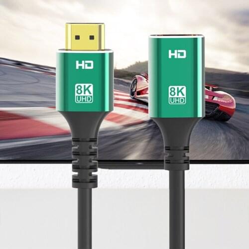 1M 1.5M Length HDMI 2.1 Male to HDMI Female Converter Extension Cable 8K 3D for Nintendo PS5 TV Stick Chromecast Laptop PC