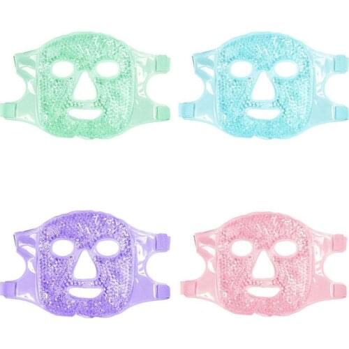 1PC Cold Gel Face Mask Ice Compress Blue Full Face Relief Pack Pad Mask Cold Beauty Care Fatigue With Cooling Relaxation J4J3