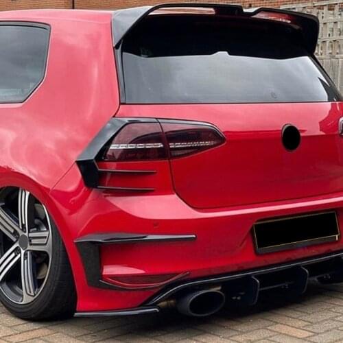 2PCS For VW Golf 7 GTI R GTD 2012-2015/Golf 7.5 GTI R GTD 2016-2019 Rear Bumper Splitter Canard Lamp Light Trim