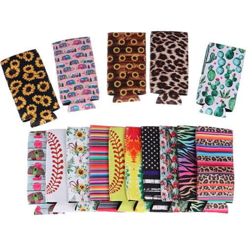 2pcs Neoprene Slim Can Cooler Soft Slim Can Sleeves Suitable For 12 Oz Energy Drink Beer Cans And Seltzer Water