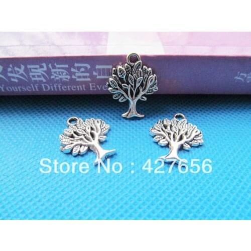 20pcs Antique Silver tone/Antique Bronze Filigree Lucky Wish Tree of Life Pendant Charm Finding,DIY Accessory Jewellry Making