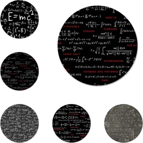 58mm Math Physics Formula Badge Brooch Pin Accessories For Clothes Backpack Decoration gift