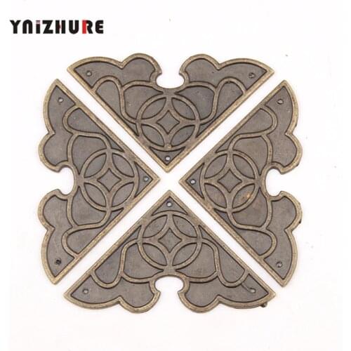 Antique Desktop Protection Corner Furniture Retro style Wine Box Crafts Box Decoration Alloy Metal Protection Paste Corner