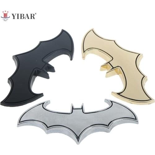 Car Styling 3d Metal Bat Badge Emblem Car Motorcycle Stickers 1Pc Decals