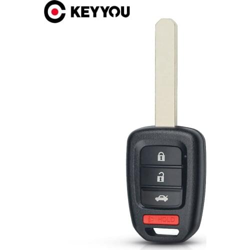 KEYYOU Uncut 3+1 4 Buttons Remote Car Key Shell Replacement For Honda GREIZ Civic CR-V City FRV XRV Vezel Blank Case Fob Cover