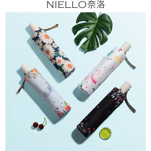 Niello Double Layer Vinyl Fold Automatic Thickening Vinyl Uv Protection Clear Umbrella Outdoor Umbrella Cute