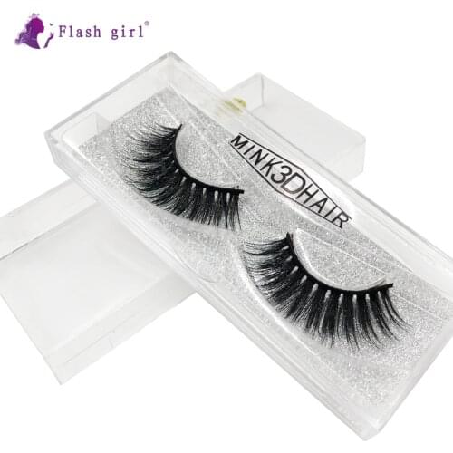 Flash Girl New 1 Pair False Eyelashes 5D-W44 Handmade Thick Soft Eye Lashes Makeup 5D Mink Fake Eyelash Extension For Beauty