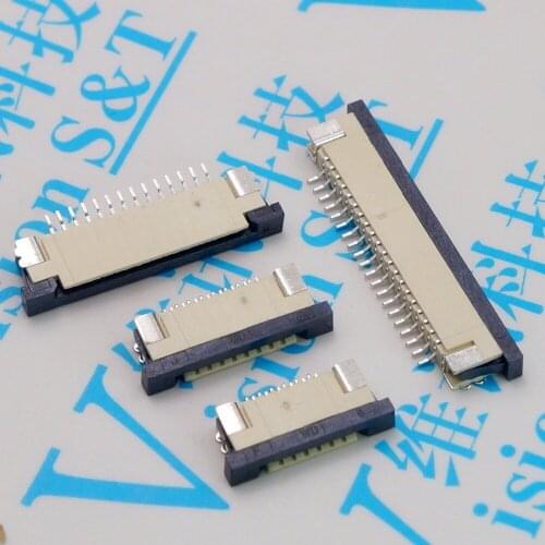 FFC flexible flat cable connector FPC 1.0mm Pull-down 4P/5P/6P/7P/8P/10P/12P/14P/15/16/18/20/22/24/26/30P access drawer-row seat