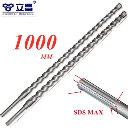 LICHANG Tools Sds Max Drill Bit 1000mm Electric Hammer Wall Chaser for Concrete Battery Drills Impact Power 1meter Diameter 35mm
