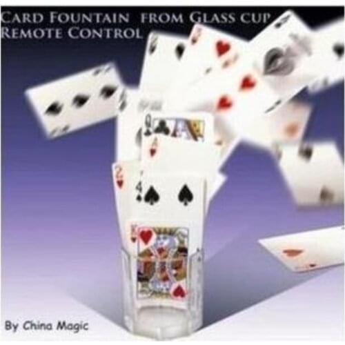 Card Fountain From Glass Cup Remote Control - Stage Magic Trick,Close Up Magic, Illusions,Accessories,Magic Toys,Gadget,Classic