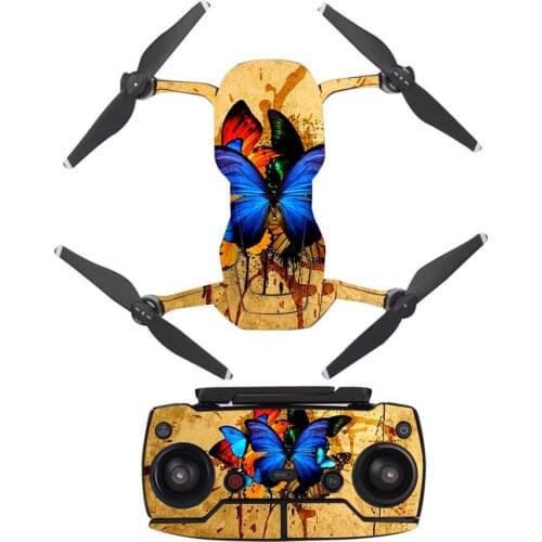 Beautiful Butterfly PVC Decal Skin Sticker For DJI Mavic Air Drone + Remote Controller + 3 Batteries Protection Film Cover A0159