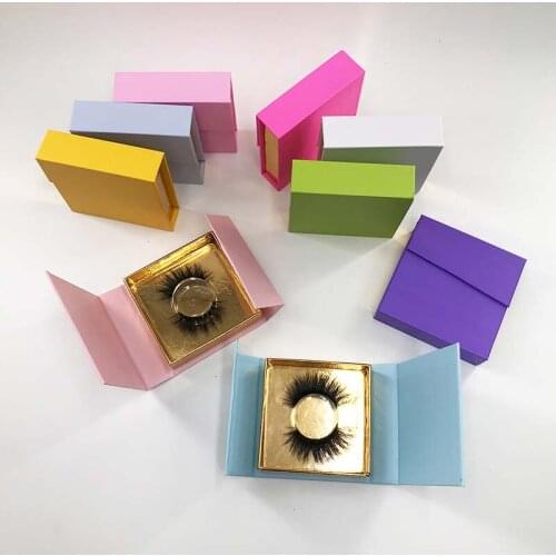 Colorful Square Package 9 Colors Empty Eyelashes Boxes For 25mm Mink Lashes Custom Private Logo Packaging Dramatic Lahses Vendor