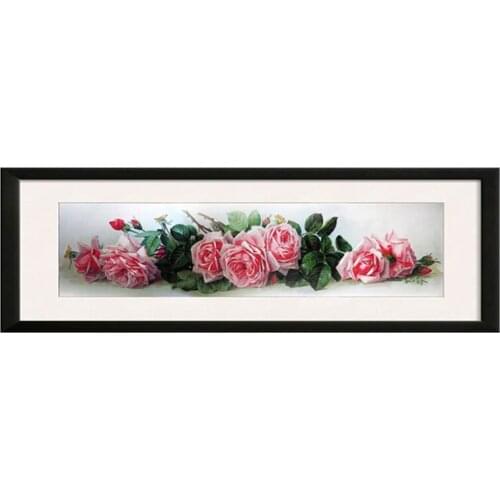 Needlework DIY DMC 14CT unprinted Cross stitch kits For Embroidery red rose flowers patterns Counted Cross-Stitching home decor