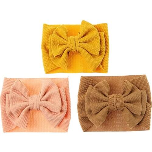 New Solid Color Baby Girls Cotton Blend Headbands Knot Hairbands Newborn Headwear Set Hair Accessories Photo Shoot
