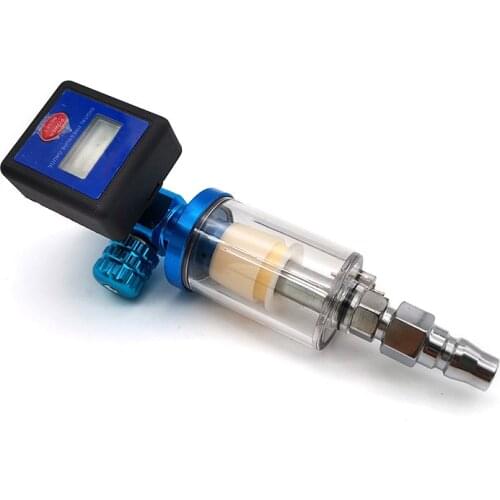 Spray Gun Digital Paint Air Pressure Regulator Gauge Water Trap Filter Tool