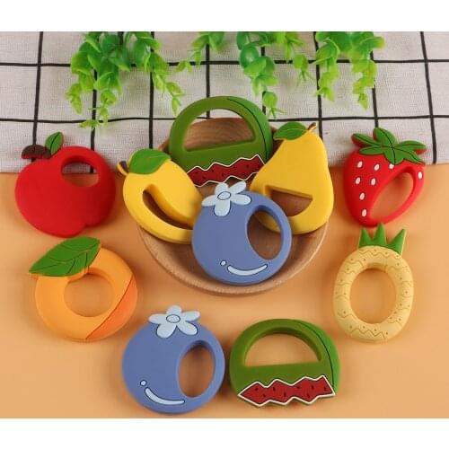 Kovict 5/10/20pc Cartoon Fruit Silicone Teether BPA Free Toys Babys Chewing Products Pandent